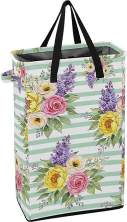 Wasmand - Vuile kleren mand - Ruimte besparen - Opvouwbaar en stevig - 48L - Plaid Vintage — thumbnail 4