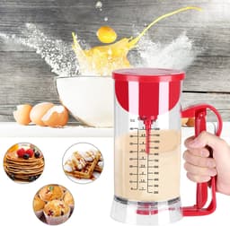 Elektrische Mixer Dispenser - Beslag Maker - Gebak Maken - Automatisch Mengen - 26 x 21 x 14 cm - Transparant — thumbnail 3