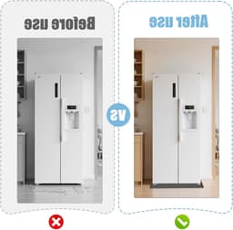 Herbruikbare Siliconen Vloermat 60 x 60 cm met Verhoogde Rand voor Koelkast, Vriezer en Wasmachine - Grijs, Antislip, Vaatwasserbestendig — thumbnail 3