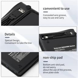 Externe DVD Brander - Optische Drive - Bestanden Archiveren - Snelle USB 3.0 - 8x Leessnelheid - Zwart — thumbnail 2