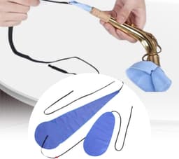 4-delige saxofoonreinigingsdoekenset - Saxofoon Doortrekwisser - Wisser - Onderhoud Doek - Sax Buis Doekjes - Reinigingsdoek voor saxofoon - Poetsdoek - Geschikt voor alt-, tenor-, sopraansaxofoon en andere blaasinstrumenten en houtblaasinstrumenten — thumbnail 3