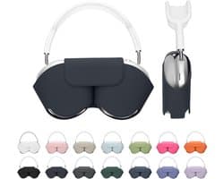 kwmobile cover voor over-ear koptelefoon - Compatibel met Apple AirPods Max / AirPods Max 2 - Van polyester - In donkerblauw