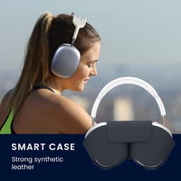 kwmobile cover voor over-ear koptelefoon - Compatibel met Apple AirPods Max / AirPods Max 2 - Van polyester - In donkerblauw — thumbnail 4