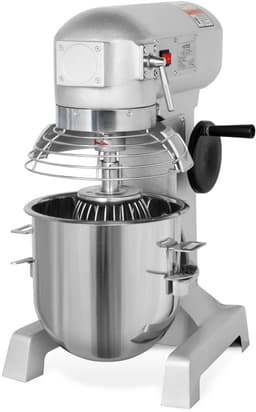 VERTES Professionele deegkneder, deegmachine met planetaire mengarm, inhoud 10 l, roestvrijstalen mengkom, mengblad, deeghaken en garde, 2 snelheden: 170 en 340 rpm — thumbnail 1