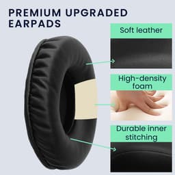 kwmobile 2x oorkussens geschikt voor Pioneer DJ HDJ-CUE1 - Earpads voor koptelefoon in zwart — thumbnail 2