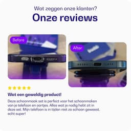 Buddi Fresh | Professionele Schoonmaakset voor telefoon, Tablet en Airpods | Geschikt voor oplaadpoort, AirPods en telefoon schoonmaken | Reinigingsgum | Inclusief handige borstels — thumbnail 3