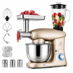 Royal Swiss® Keukenmachine – Keukenrobot 1400W – 6Liter – RVS Mengkom – 6 Snelheden met Pulse – Keukenmixer — thumbnail 1