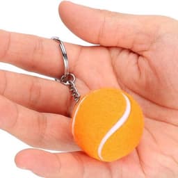 Tennis Key Multi Kleur Fluwelen Sport Bal Sleutelhanger - Hanger Decoratie - Gift Tassen - School Carnaval Beloning - 1.6 inch . — thumbnail 5