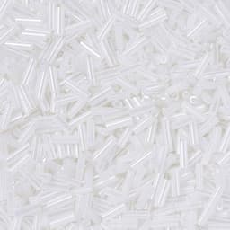 Set van 6 witte glazen buisvormige bugel zaadkralen van 18 mm voor het maken van sieraden en creatieve doe-het-zelf projecten — thumbnail 4