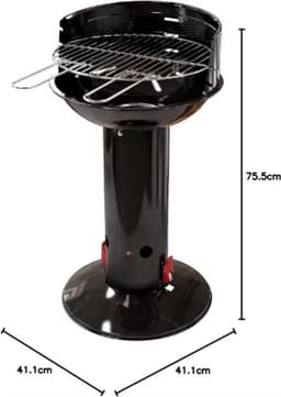 houtskoolbarbecue Loewy 40 uit email zwart 40cm H 75cm — thumbnail 5