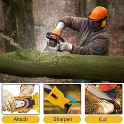 Kettingzaagslijper, kettingzaagslijpset, inclusief 3 slijpstenen, een handig gereedschap voor houtbewerking, geschikt voor houthakkers en grasmaaiers. — thumbnail 3