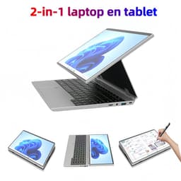 14" Touchscreen Laptop, Intel N5105, 16GB RAM, 1TB SSD, RGB Regenboog Backlit Toetsenbord met Ronde Toetsen, Vingerafdruksensor, 180° Klapbaar, Ingebouwde Stand, IPS 1920x1200, 92% Schermrandloos – Windows 11 — thumbnail 1