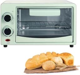 Heteluchtoven aanrecht - Mini oven - Gezond koken - Instelbaar 0-230°C - 12 liter inhoud - Groen — thumbnail 1