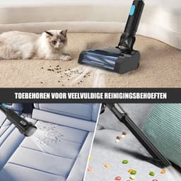 3-in-1 draadloze stofzuiger – 18V – Lichtgewicht – 2 oplaadbare lithium-ion accu's – Voor tapijt, huisdierharen en harde vloeren – Stofzuiger staand & hand — thumbnail 5