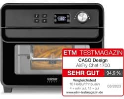 Heteluchtfriteuse - Airfryer Oven - Gezond Koken - 12 Programma's - 22 Liter - Zwart
