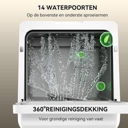 Mini Vaatwasser 5 Couverts - Tafelvaatwasser met 5 L Watertank en 7+3 Programma’s - Compacte Vaatwasser met Startvertraging en Kinderbeveiliging — thumbnail 3