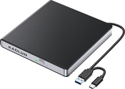 Externe Schijf - Draagbare CD Brander - Bestanden Archiveren - USB 3.0 en Type-C - 14 cm Breed - Zwart — thumbnail 1