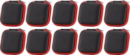 10x Oortjes Opberg Hoesje – Hardcase Etui voor Oordopjes en Laadkabels – Organizer voor Oortjes, USB-Sticks, Sleutels en Kleine Accessoires – Compact Opbergdoosje – Zwart — thumbnail 1
