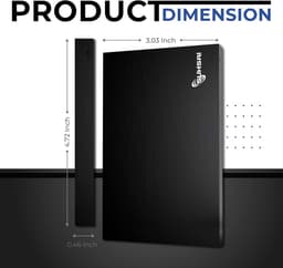 Externe Harde Schijf - Draagbare Opslag - Gegevens Back-uppen - Snelle USB 3.0 - 320 GB - Zwart — thumbnail 5