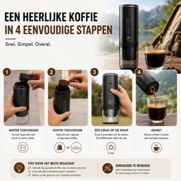 Nevi Draagbare Espressomachine - 3 in 1 - 20 Bar - USB — thumbnail 4