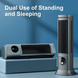 Draagbare Airco - Torenventilator - Ruimte Koelen - Bladloos Ontwerp - 3 Snelheden - Hemelsgrijs — thumbnail 5