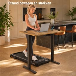 Devoko Elektrisch Zit-sta Bureau 160x80 cm – Stille Motor met Geheugenfunctie – Zit-alarm – Digitaal Display – 6 Knoppen Handbediening – USB Poort – Zit-sta Bureau – Bruin — thumbnail 4