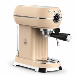 Motivai Espressomachine met Melkopschuimer - 1350W - Pistonmachine met Manometer - 800ml Waterreservoir - Cappuccino & Latte Maker - Matte Beige — thumbnail 1