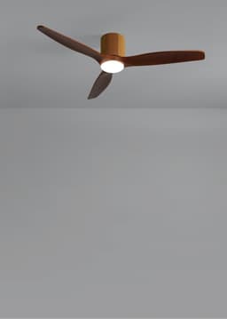 CREATE - Stille plafondventilator 100% hout 40W (Ø132cm) - Met licht LED - Afstandsbediening - 6 snelheden - Programmeerbaar - WIND CALM CUSTOM WOVEN — thumbnail 5