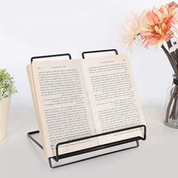 Boekensteun voor kantoor en thuis, ijzeren tafelrek, boekenplank, tablet houder en decoratie — thumbnail 1