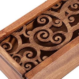 Houten Opbergdoos voor Potloden, Vintage Pennenhouder met Afneembare Case, Ideaal voor Sieraden en Kantoorbenodigdheden — thumbnail 4
