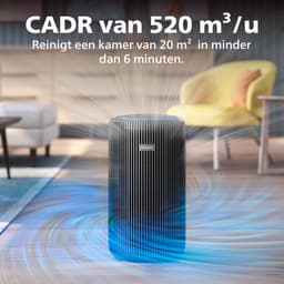 Philips PureProtect 3200 Series - Luchtreiniger - CADR 520m3/u - Ruimtes tot 135m2 - 3 Laags HEPA Filtratie - Air+ App - Ultrastil - Nachtlampje - Zwart - AC3221/13 — thumbnail 5