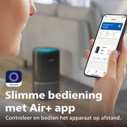 Philips PureProtect 3400 Series - Luchtreiniger en Bevochtiger - CADR 300m3/u - Ruimtes tot 78m2 - 3 Laags HEPA Filtratie - Air+ App - Ultrastil - Nachtlampje - Zwart - AC3421/13 — thumbnail 8