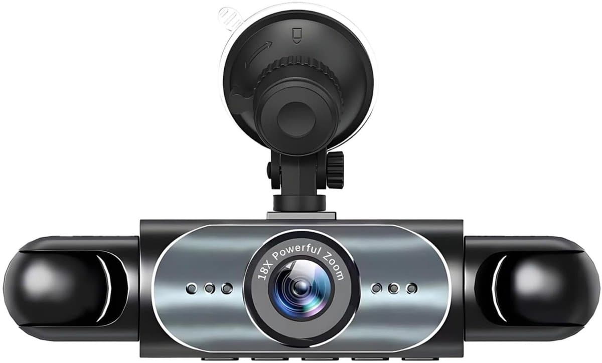 Vyzio - 360° Dashcam Auto - 4 Kanaals Rijrecorder - Voor, Achter & Zijkant - Full HD - Parkeermodus & Bewegingsdetectie - Nachtzicht - CAMERIK — afbeelding 1