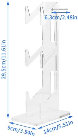 Store_9 - Catime gamecontroller standaard - Hoofdtelefoonhanger - Drielaags organizer - Helder acryl - Universele headset-organizer - Geschikt voor... — thumbnail 4