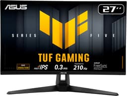 ASUS TUF Gaming VG27AQ5A - QHD Fast IPS Gaming Monitor - 210Hz - 0.3ms - G-Sync Compatible - 27 Inch — thumbnail 1