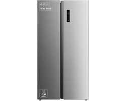 Inventum SKV0178R No Frost energiezuinige Amerikaanse koelkast - 555 liter - Digitaal led-display - IJsblokjesmaker - Stil: 37 dB Superkoelen - Supervriezen - 2 deuren - Energielabel D - RVS