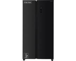 Inventum SKV0180B No Frost energiezuinige Amerikaanse koelkast - 532 liter - Digitaal display - Superkoelen - Supervriezen - Deuralarm - 2 deuren - Zwart — afbeelding 1