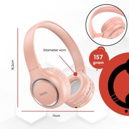 Hoco W41 draadloze on-ear koptelefoon - Roze — thumbnail 5