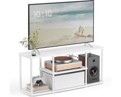 TV-meubel – Voor televisies tot 50 inch – Sneeuwwit/Matwit