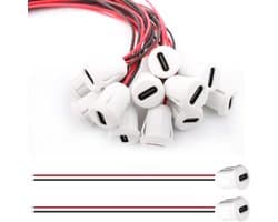 12 stuks USB Type C Connector met Snap Groove Bevestiging, 3A, 2-Pins Plug, 2-Draads Flush Socket, 24 AWG Vrouwelijke Kabel, Ronde Socket voor Paneelmontage, Ideaal voor Elektronische Toepassingen en Projecten