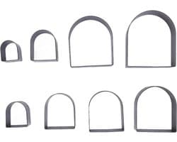 Set van 8 Houten Leerponsen voor DIY Ambachten - Hoogwaardige Holle Snijders en Gereedschap voor Leerbewerking