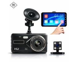 RaviSoll Dashcam Auto – Dual Dashcam Voor en Achter – Full HD Opname – 170° Groothoeklens – Parkeermodus – Nachtzicht – Eenvoudige Installatie