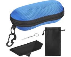 EVA Semi Hard Shell Zonnebril Etui, Unisex Brilhouder met Metalen Hanghaak voor Bescherming en Opslag