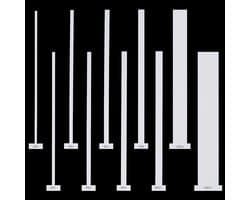 10 Stuks Acryl Boekbinder Spacer Gereedschap Set met T-vormige Liniaal voor Boekbinding en Creatieve Projecten, Diverse Maten van 3 tot 30 mm