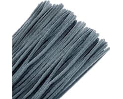 100 Stuks Pijp Reinigers Grijs Chenille Draad voor Creatieve Klussen en DIY Decoraties, 30 cm Bending Plush Craft Wire
