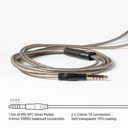 Audio Upgrade Kabel - Gebalanceerde Kabel - Muziek Luisteren - Verzilverd OFC Koper - 150 m - Zilver — thumbnail 4