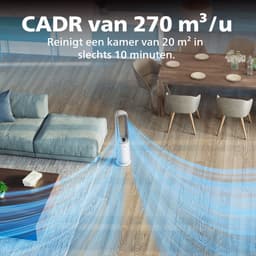 Philips 7000 Series Air Performer 2-in-1 Luchtreiniger en Ventilator - CADR 270m3/u - Ruimtes tot 70m2 - 3 laags HEPA Filtratie - Air+ app - Wit - AMF765/10 — thumbnail 4