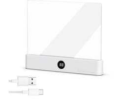 Vyzio - Dimbare Leeslamp - Oplaadbaar Leeslampje voor Boek & E-reader - Met Klem - 3 Lichtstanden & Slimme Timer - Draadloos Nachtlampje voor in Bed - Wit - BOOKLED