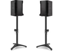 Verstelbare Speakerstands van 50.5 tot 75 cm, Stevige Vloerstands met Driehoekige Basis, Geschikt voor Satelliet- en Boekenplankluidsprekers, Zwart en Duurzaam
