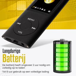 RaviSoll MP3/MP4 Speler Bluetooth – 32GB Opslag – 16 Uur Batterijduur – Lichtgewicht (90g) – FM Radio & Voicerecorder – E-book Functie – Inclusief SD-kaart — thumbnail 3